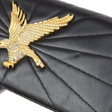 CHANEL 2001 Eagle Evening Bag Black Lambskin