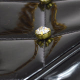 CHANEL 1995 Crystal Vanity Handbag Black Patent Leather