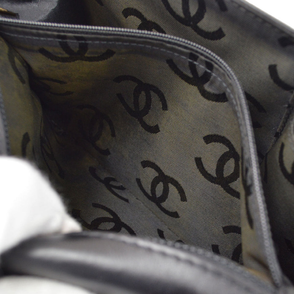 CHANEL 2004-2005 Black Calfskin Wild Stitch Handbag