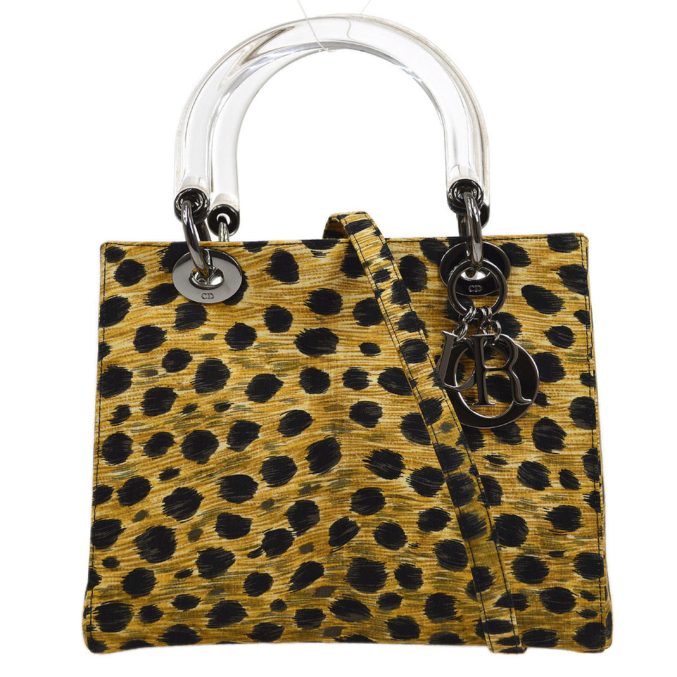 CHRISTIAN DIOR 1998 Cheetah Lady Dior Bag Medium 65362