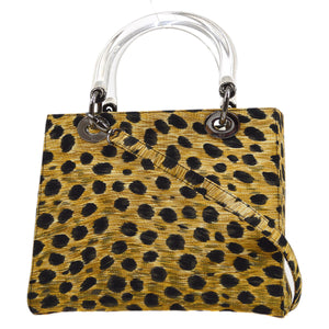 CHRISTIAN DIOR 1998 Cheetah Lady Dior Bag Medium 65362