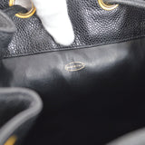 CHANEL 1990s Triple CC Drawstring Bag Black Caviar