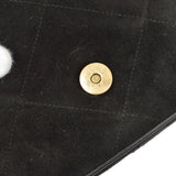 CHANEL 1989-1991 Diamond Shoulder Bag Mini Black Suede