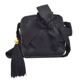 CHANEL 1991-1994 Camera Bag Mini Black satin