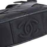 CHANEL 1991-1994 Camera Bag Mini Black satin