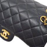 CHANEL 1996-1997 Both Side Classic Flap Small Black Caviar