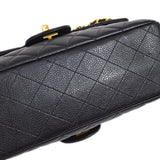 CHANEL 1996-1997 Both Side Classic Flap Small Black Caviar