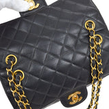 CHANEL 1996-1997 Both Side Classic Flap Small Black Caviar