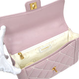 CHANEL 2004-2005 Wild Stitch Handbag Lilac Calfskin