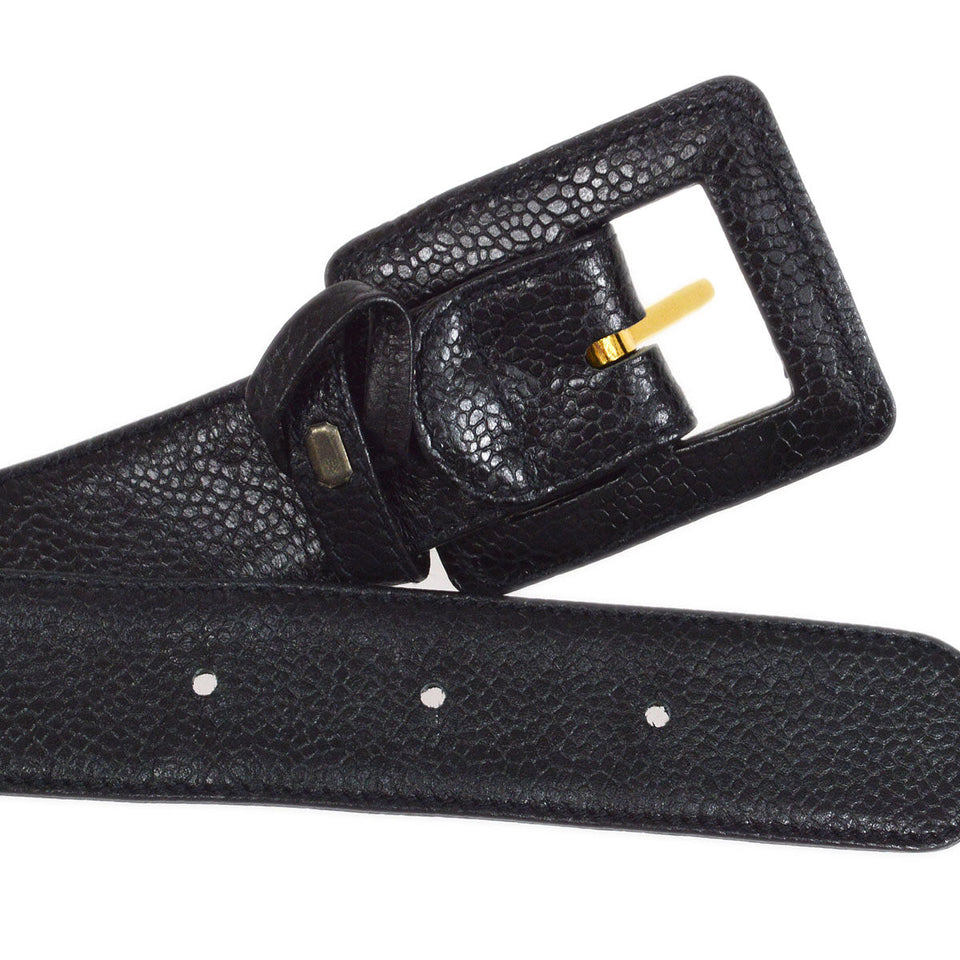 CHANEL 1991-1994 Triple CC Belt Bag Black Caviar #75