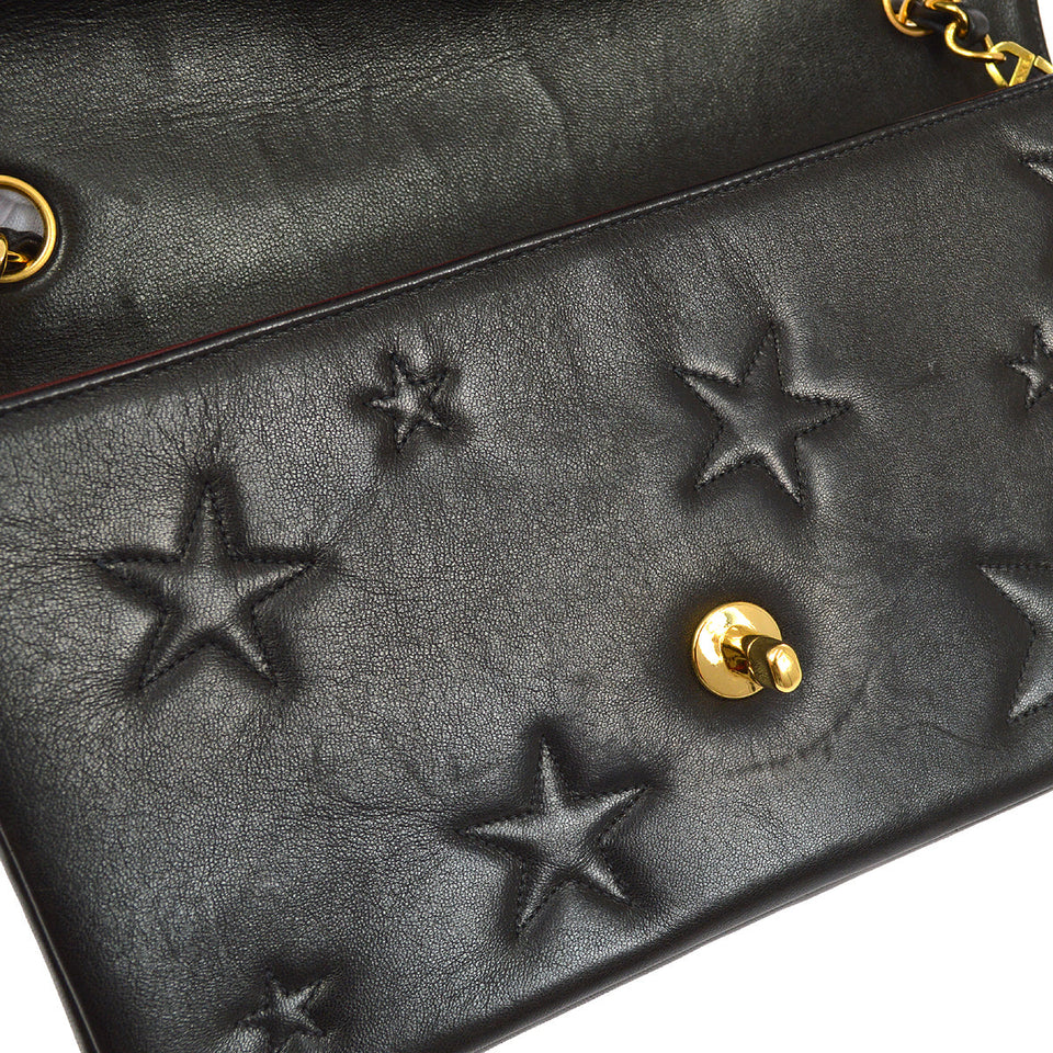 CHANEL * 1994-1996 Star Stitch Classic Single Flap Medium
