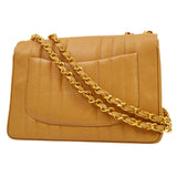 CHANEL 1994-1996 Vertical Classic Flap Jumbo Beige Caviar