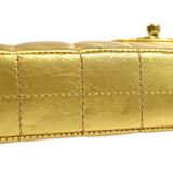 CHANEL 2001 Choco Bar East West Gold Lambskin