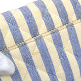 CHANEL 1994-1996 Big CC Striped Straight Flap Medium
