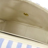 CHANEL 1994-1996 Big CC Striped Straight Flap Medium