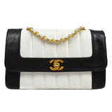 CHANEL 1991-1994 Vertical Border Flap Small Lambskin