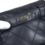 CHANEL 1980's Cosmoline Belt Bag Navy Lambskin #75