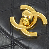 CHANEL 1980s Cosmoline Belt Bag Black Lambskin #65