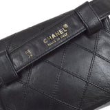 CHANEL 1980s Cosmoline Belt Bag Black Lambskin #65