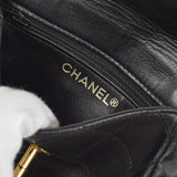 CHANEL 1980s Cosmoline Belt Bag Black Lambskin #65