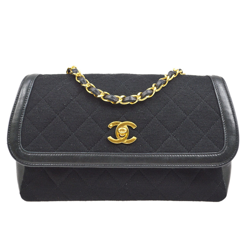 CHANEL 1989-1991 Border Flap Small & Pouch Set