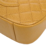 CHANEL 2003-2004 Hobo Bag Beige Caviar