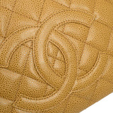 CHANEL 2003-2004 Hobo Bag Beige Caviar