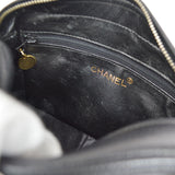 CHANEL 1991-1994 Diagonal Camera Bag Mini Black Caviar