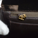 CHANEL 1997-1999 Quilted Flap Shoulder Bag Large Brown Velvet