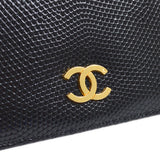CHANEL * 1986-1988 Pushlock Full Flap Small Black Lambskin