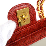 CHANEL * 1991-1994 Shoulder Bag Micro Red Caviar