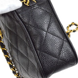 CHANEL 1994-1996 Pocket Camera Bag Small Black Caviar