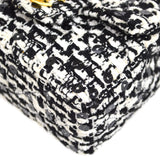 CHANEL * 1991-1994 Classic Flap Handbag Micro Tweed