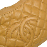 CHANEL 2004-2005 Hobo Bag Beige Caviar