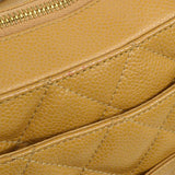 CHANEL 2004-2005 Hobo Bag Beige Caviar