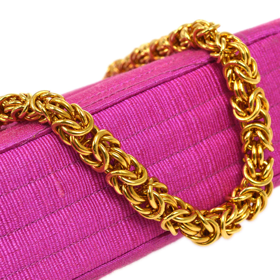 CHANEL 1991-1994 Mini Diagonal Round Flap Handbag