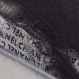 CHANEL 2003-2004 Choco Bar Flap Bag Mini Black Lambskin