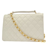 CHANEL 1989-1991 Double Turnlock 2way Handbag