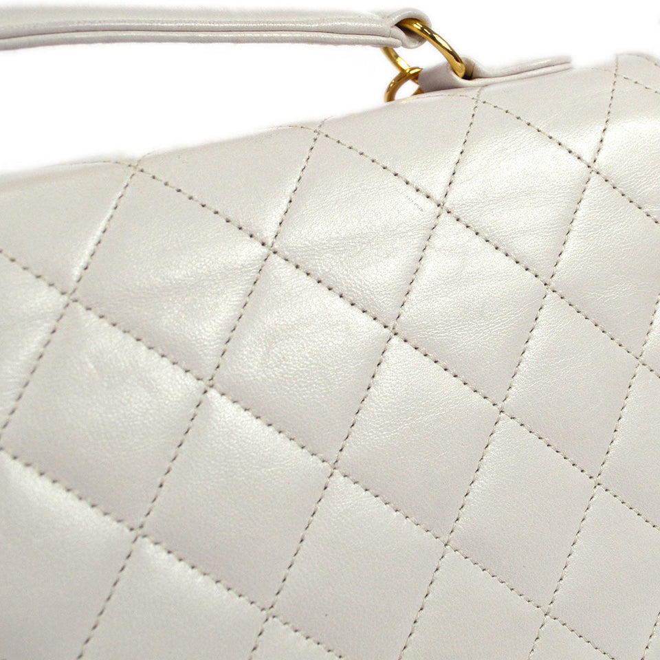 CHANEL 1989-1991 Double Turnlock 2way Handbag