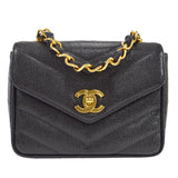 CHANEL 1994-1996 Mini Chevron Letter Flap
