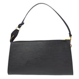 LOUIS VUITTON POCHETTE ACCESSOIRES HANDBAG BLACK EPI M52982