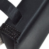 CHANEL 1997-1999 Bead Shoulder Bag Black Satin