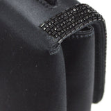 CHANEL 1997-1999 Bead Shoulder Bag Black Satin