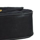 CHANEL 1991-1994 Round Flap Small Black Suede