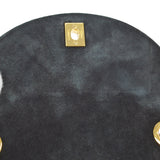 CHANEL 1991-1994 Round Flap Small Black Suede