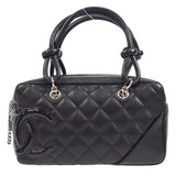 CHANEL 2005-2006 Cambon Ligne Mini Bowler Black Calfskin