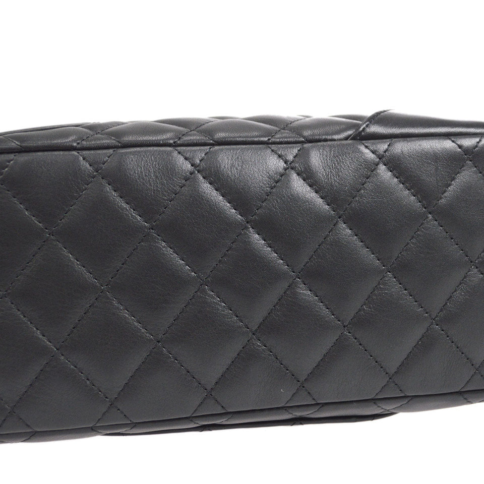 CHANEL 2005-2006 Cambon Ligne Mini Bowler Black Calfskin
