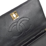 CHANEL 2009-2010 CC Turnlock Full Flap Mini Black Lambskin