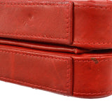 CHANEL 1996-1997 Diamond Box Vanity Shoulder Bag Red Lambskin