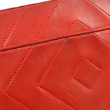 CHANEL 1996-1997 Diamond Box Vanity Shoulder Bag Red Lambskin